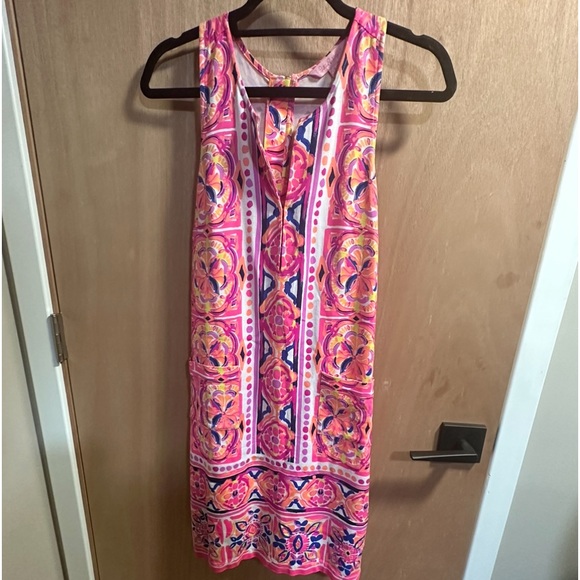 Lilly Pulitzer Carlotta Pink Rock House Stretch Shift Dress 26707 Women's Size 0 - Picture 5 of 5
